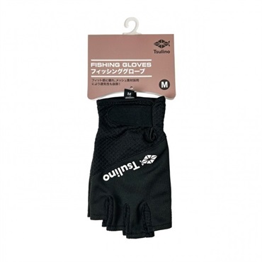 フィッシンググローブ5本カット【高い通気性/速乾性】(ブラック-S)